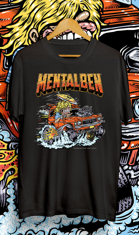Mentalben HOTROD tee on black