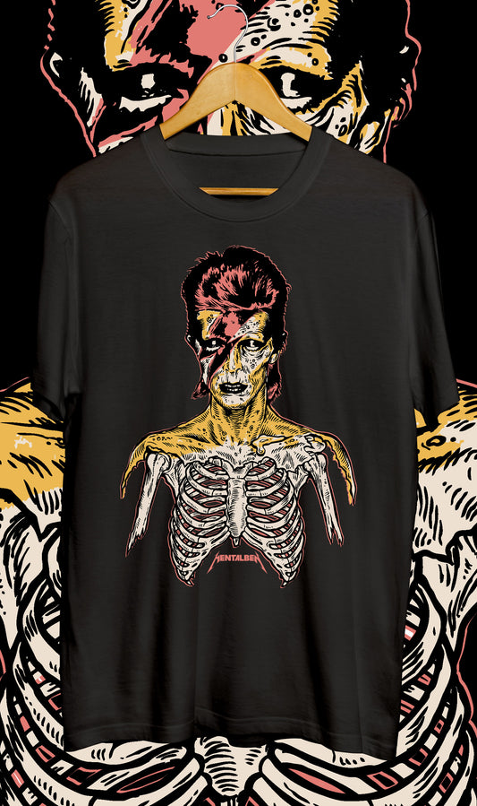 Mentalben BOWIE tee on black