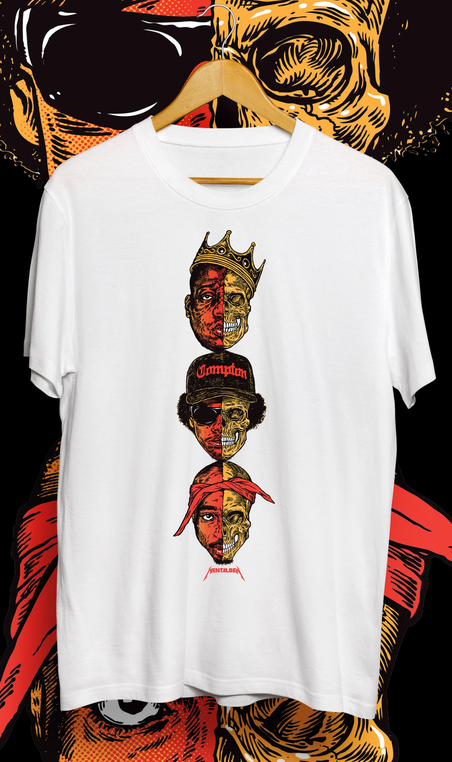 Mentalben TRILOGY tee on white