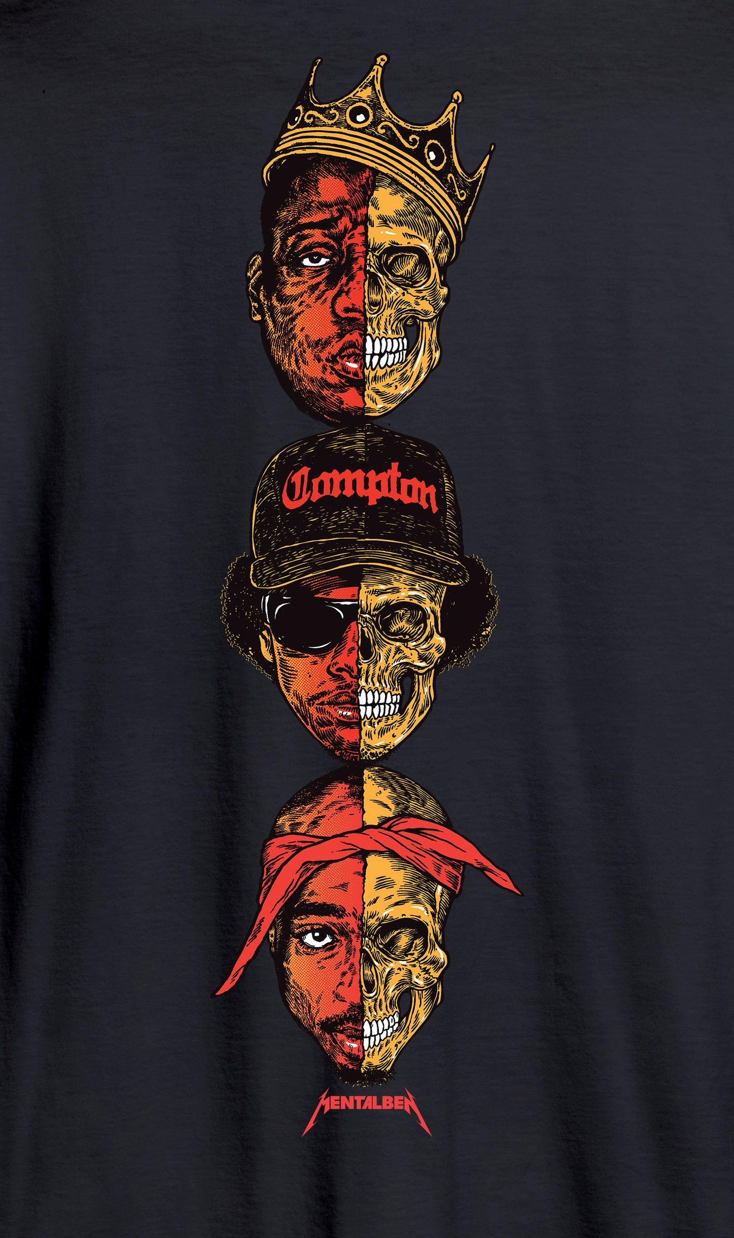 Mentalben TRILOGY tee closeup