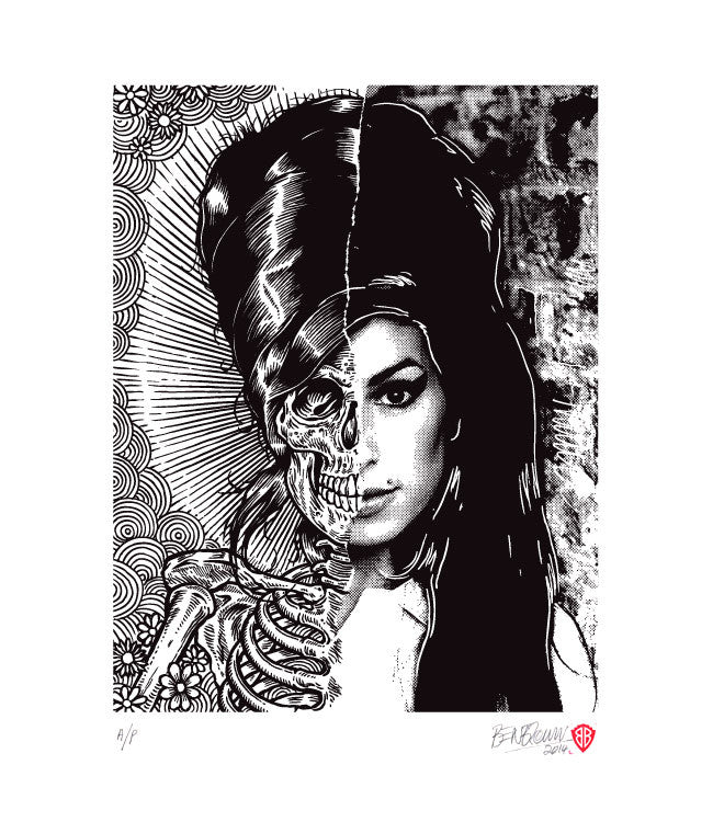 'Amy' B & W print