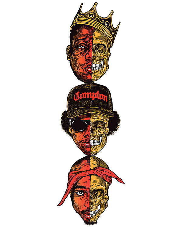 Ben Brown Trilogy print featuring Big Smalls Eazy-E Tupac 