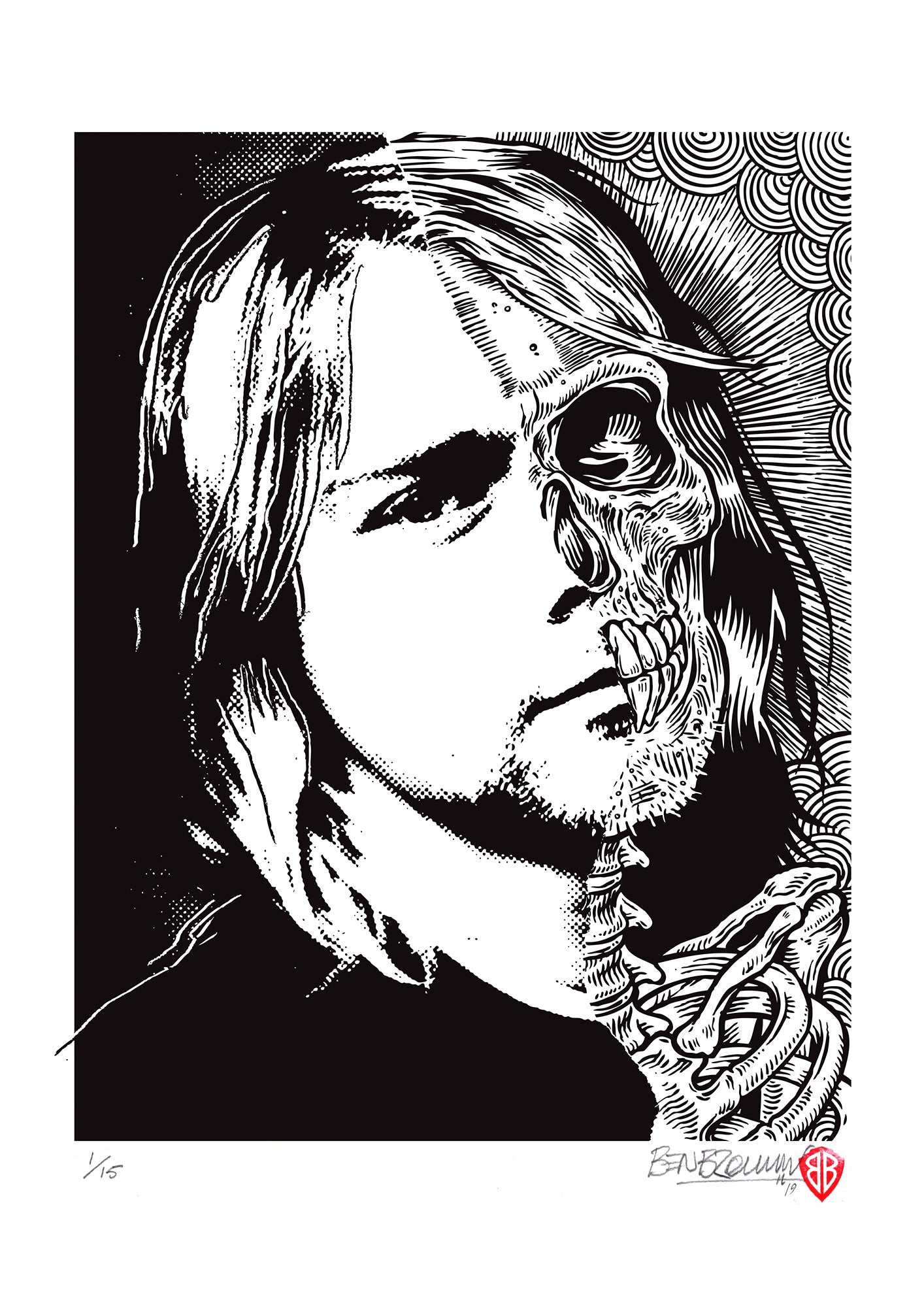 'Kurt'  B&W print