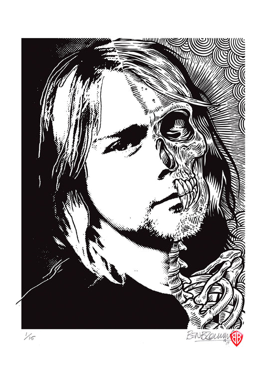 'Kurt' B&W print