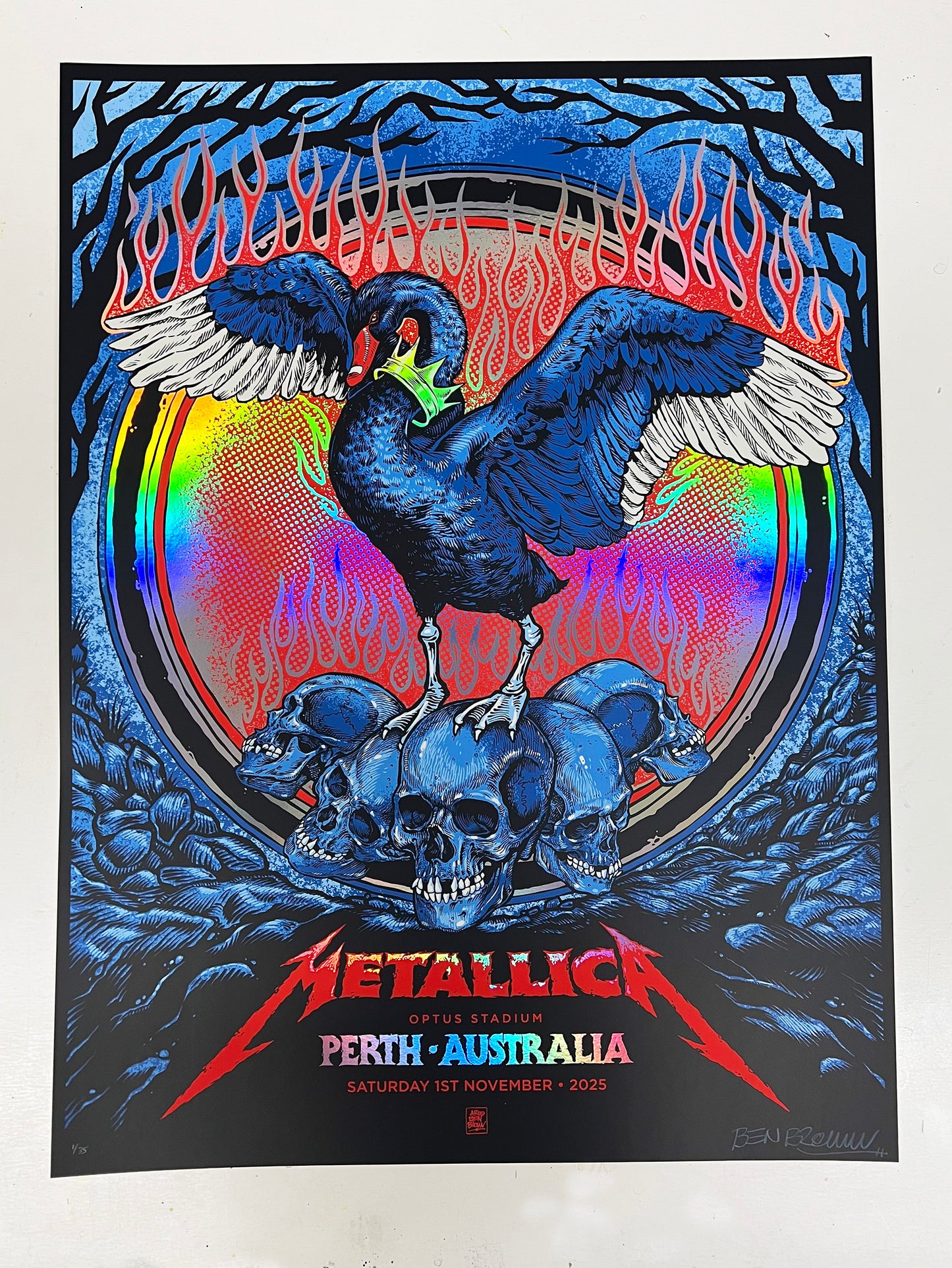 METALLICA - FOIL - M72 WORLD TOUR - PERTH