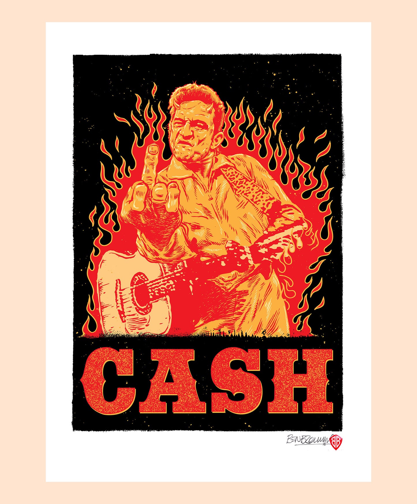 CASH- on fire Print