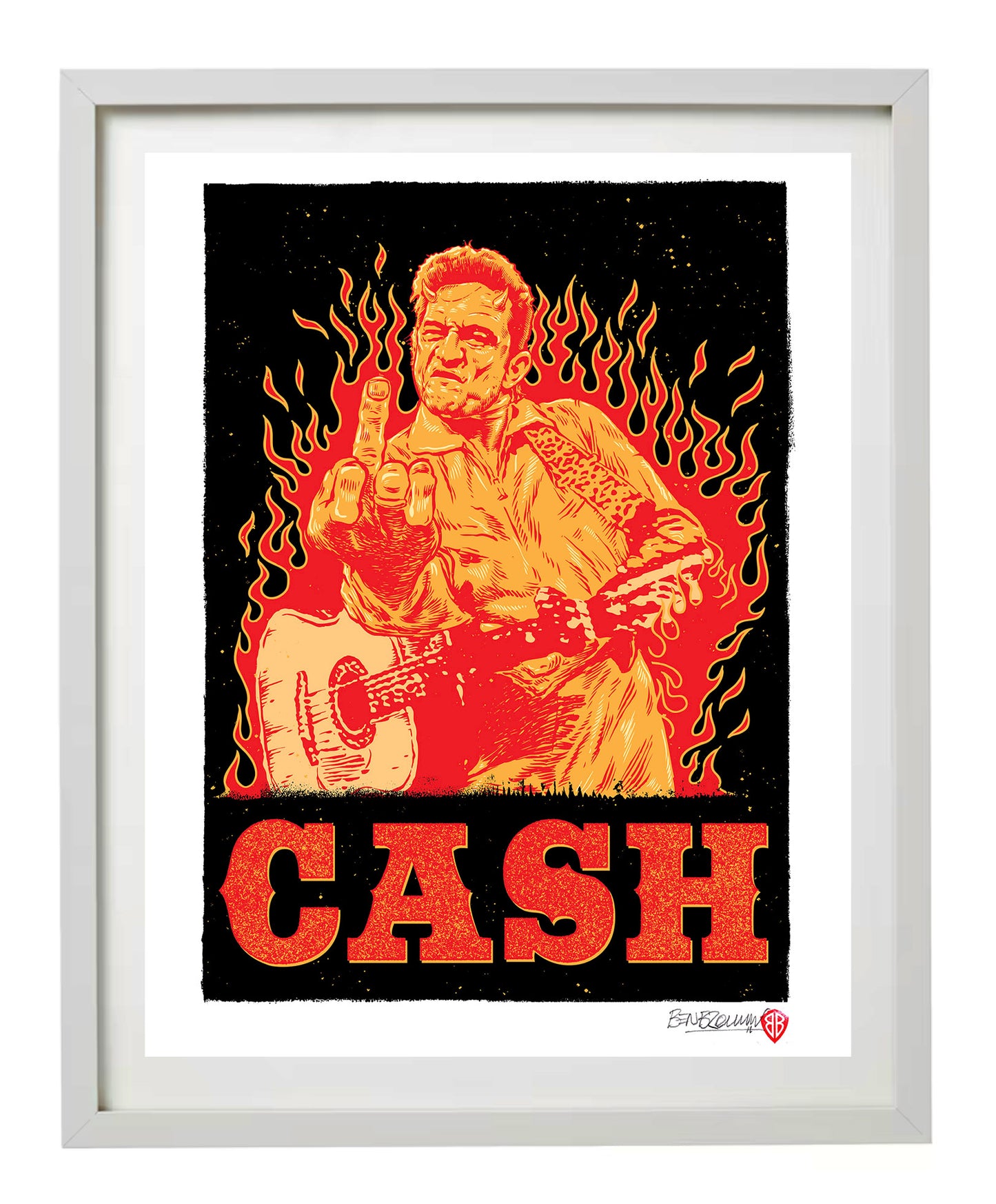 CASH- on fire Print