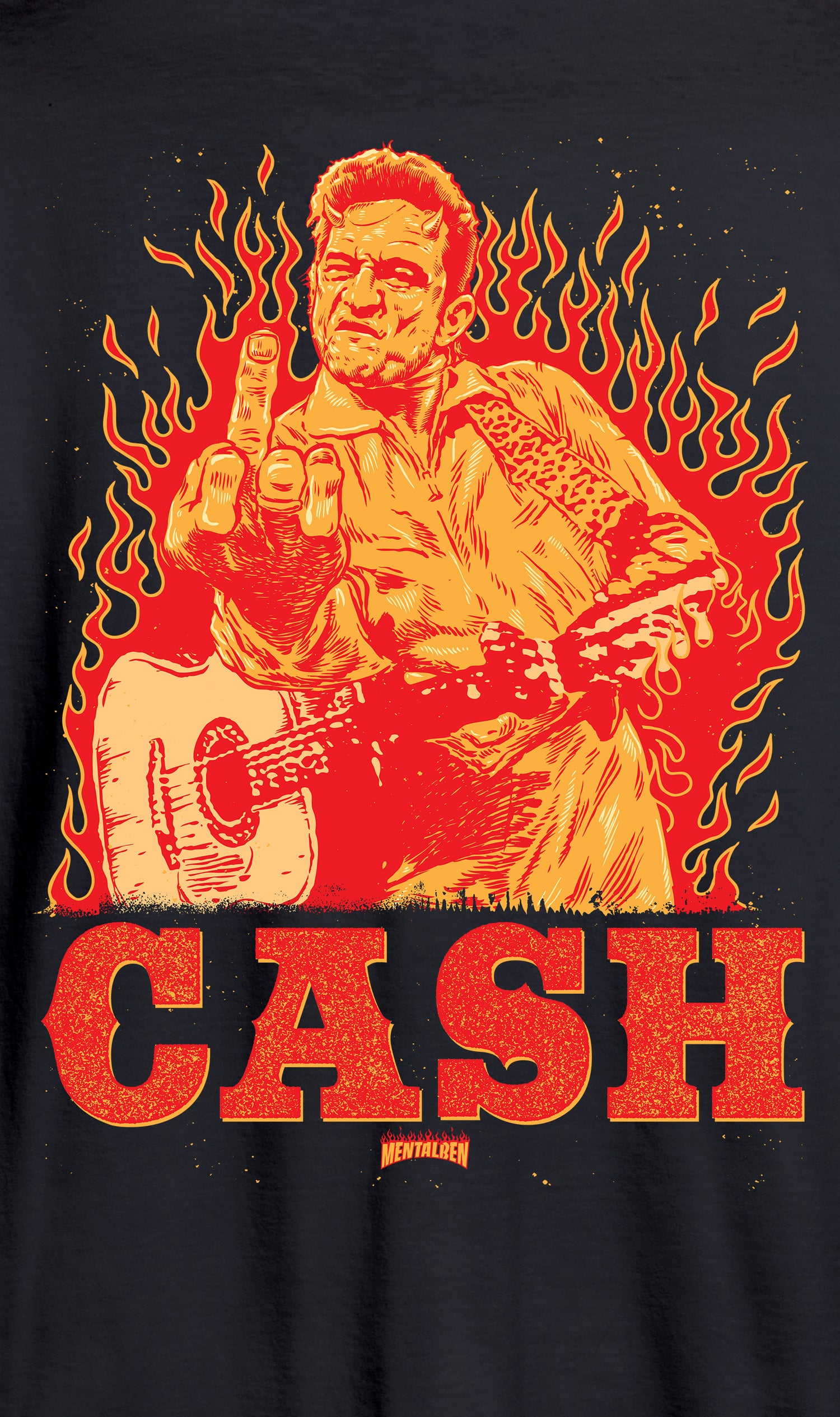 Mentalben Johnny cash closeup