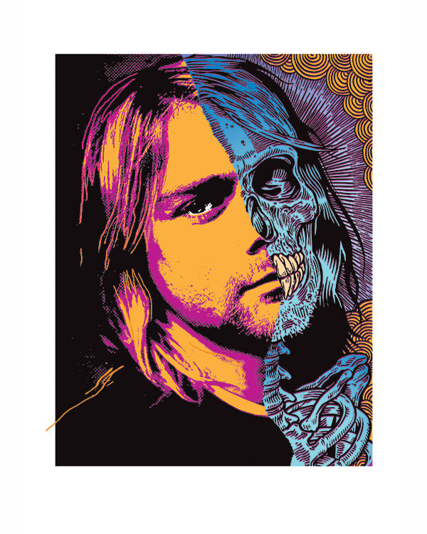 'Kurt Cobain' print