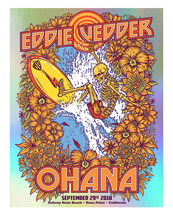 EDDIE VEDDER - Ohana Festival California - Artist A/P rainbow foil variation