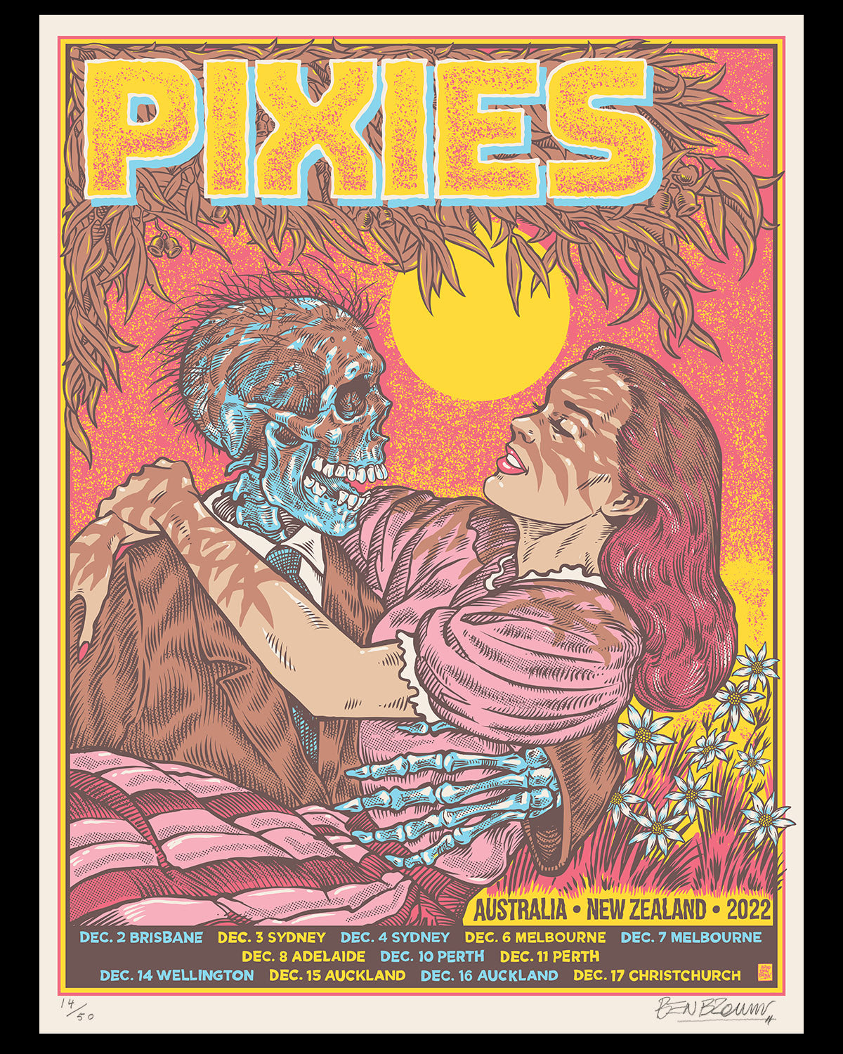 Pixies - Aust/NZ 2022 Tour Poster - Artist Variant